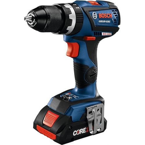  BOSCH GSB18V-535CB15 18V EC Brushless Connected-Ready 1/2 In. Hammer Drill/Driver with (1) CORE18V® 4 Ah Advanced Power Battery