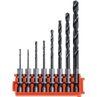 BOSCH CCSDV08 8-Piece Assorted Set Impact Tough Black Oxide Drill Bits with Clip for Custom Case System for General Purpose Applications