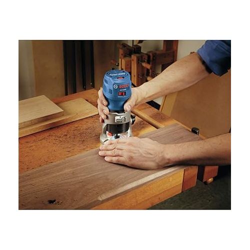  Bosch GKF125CEK-RT 120V 7 Amp 1.25 HP Variable Speed Palm Router (Renewed)