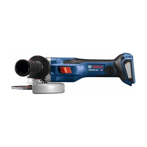  BOSCH GWS18V-13CN PROFACTOR™ 18V Connected-Ready 5 - 6 In. Angle Grinder with Slide Switch (Bare Tool), Grey,blue,black