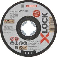 Bosch Professional 2608619266 Pack of 10 Straight Cutting Disc Standard (for INOX, X-Lock, Diameter 115 mm, Bore Diameter 22.23 mm, Thickness 1 mm)