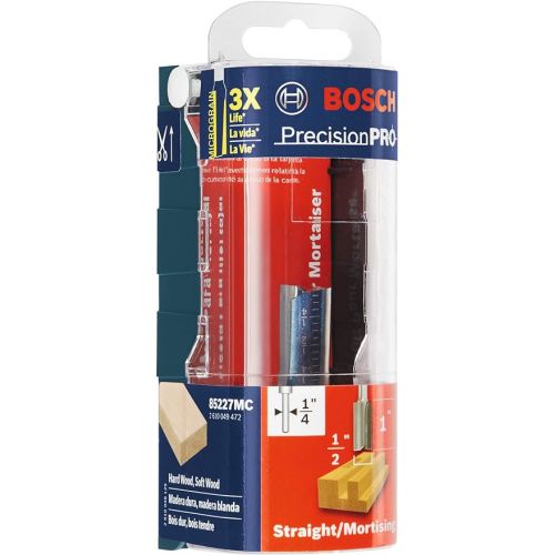  BOSCH 85227MC 1/2 In. x 1 In. Carbide-Tipped Double-Flute Straight Router Bit