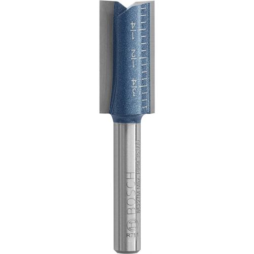  BOSCH 85227MC 1/2 In. x 1 In. Carbide-Tipped Double-Flute Straight Router Bit