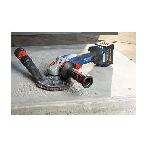  Bosch GWS18V-13CN-RT PROFACTOR 18V Spitfire Connected-Ready Brushless Lithium-Ion 5 - 6 in. Cordless Angle Grinder with Slide Switch (Tool Only) (Renewed)