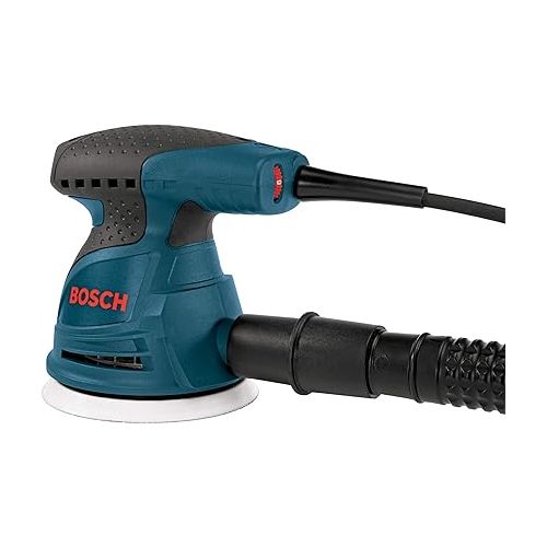  Bosch ROS20VSC-RT 5 in. VS Palm Random Orbit Sander Kit with Canvas Carrying Bag (Renewed)