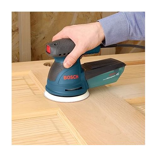  Bosch ROS20VSC-RT 5 in. VS Palm Random Orbit Sander Kit with Canvas Carrying Bag (Renewed)