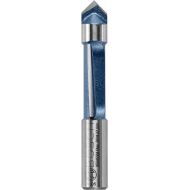 BOSCH 85245SMC 3/8 In. x 1 In. Carbide-Tipped Single-Flute Shear Angle Pilot Panel Router Bit