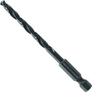 BOSCH BL2139IM 1-Piece 3/16 In. x 3-1/2 In. Black Oxide Metal Drill Bit Impact Tough with Impact-Rated Hex Shank for Applications in Steel, Copper, Aluminum, Brass, Oak, MDF, Pine, PVC and More