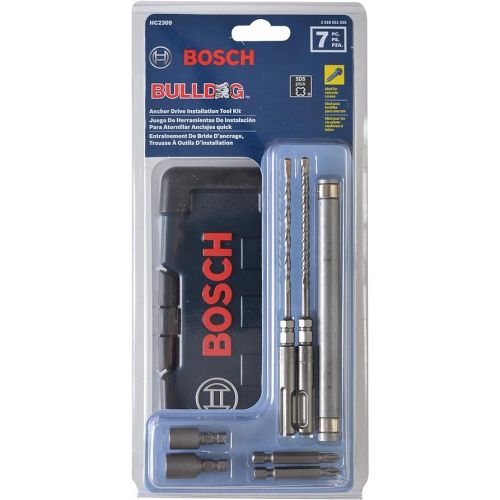  BOSCH HC2309 7-Piece Bulldog SDS-Plus Hex Drive Rotary Hammer Bit Anchor Drive Set