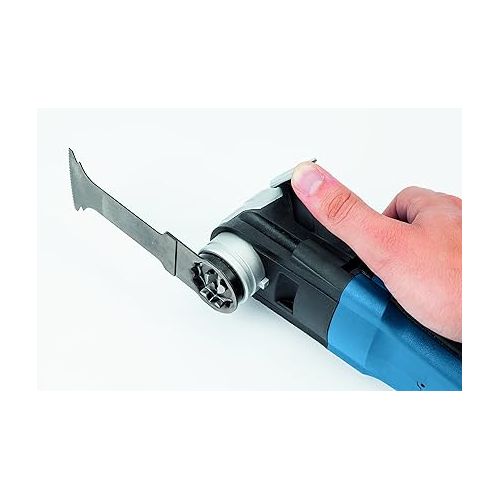  BOSCH OSM114F 1-1/4 In. StarlockMax Oscillating Multi Tool All Purpose Bi-Metal Plunge Cut Blade for Extreme-Duty Applications in Wood, Wood with Nails, Drywall, PVC, Metal (Nails and Staples)