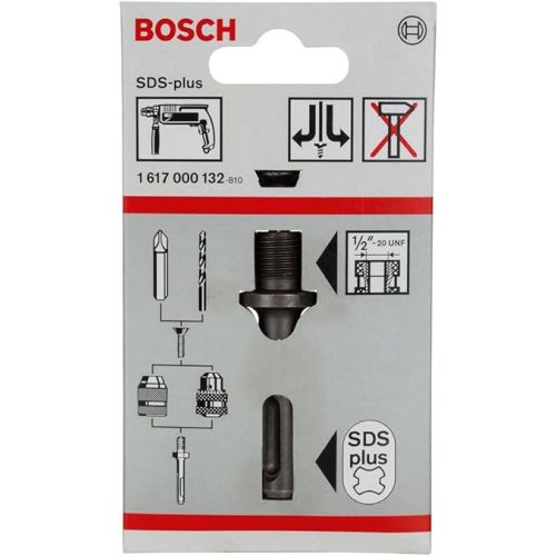  Bosch SDS-Plus Chuck Adapter (for Drill Chuck, 1/2 inch - 20 UNF, Accessories for Rotary Hammers and Drills)