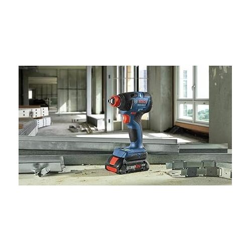  Bosch GDX18V-1860CN-RT 18V Freak Brushless Lithium-Ion 1/4 in. / 1/2 in. Cordless Connected-Ready Two-in-One Impact Driver (Tool Only) (Renewed)
