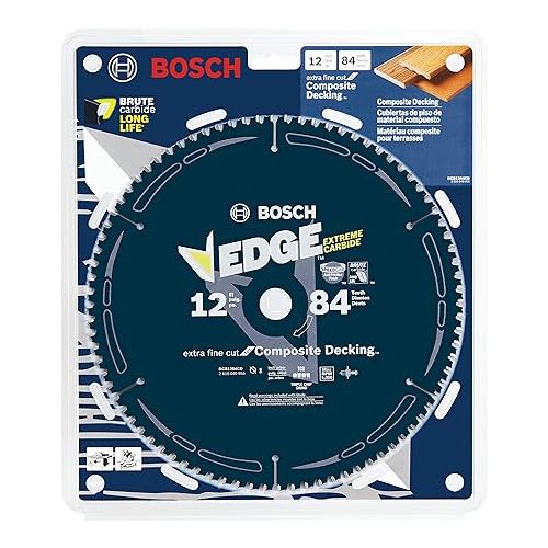  Bosch DCB1284CD 12 in. x 84-Tooth Composite Decking/Plastics Circular Saw Blade