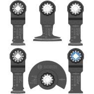 BOSCH OSL006 5-Piece Starlock Oscillating Multi Tool Assorted Set Blades for Mixed Applications in Metal, Wood and Other General Purpose Materials with Included Pouch