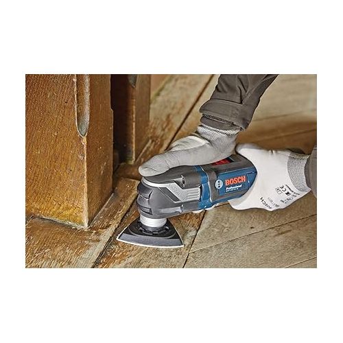  BOSCH OSL350SPDK 11-Piece 3-1/2 In. Starlock Oscillating Multi Tool 80 & 120 Grit Hook-and-Loop Delta Sanding Pad Assorted Kit for Multipurpose Sanding Applications in Plywood, Hardwoods, Softwoods