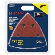 BOSCH SDTR082C 25 pc. 3-3/4 in. 80 Grit Detail Sanding Sheets for Wood, Red