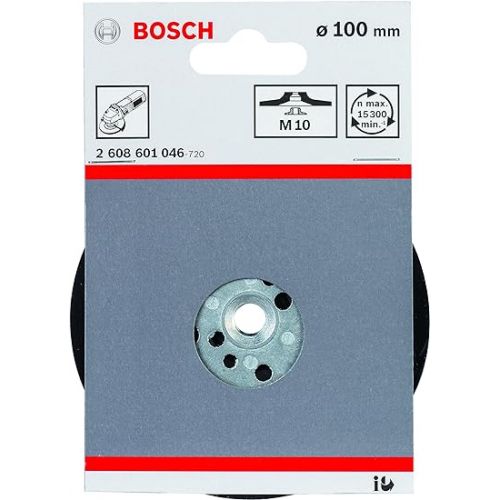  Bosch Professional 2608601046 Backing pad 100 mm, 15 300 RPM, Black