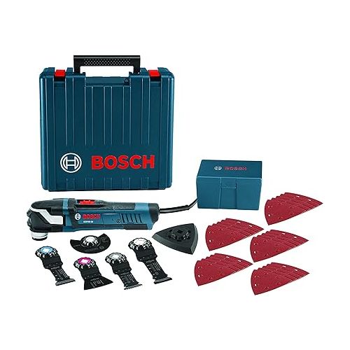  BOSCH Power Tools Oscillating Saw MultiTool Kit, 32 Accessories and Case & Starlock Carbide Plunge Cut Oscillating Multi-Tool Blade Set, 1-1/4“ OSL114C-3, P
