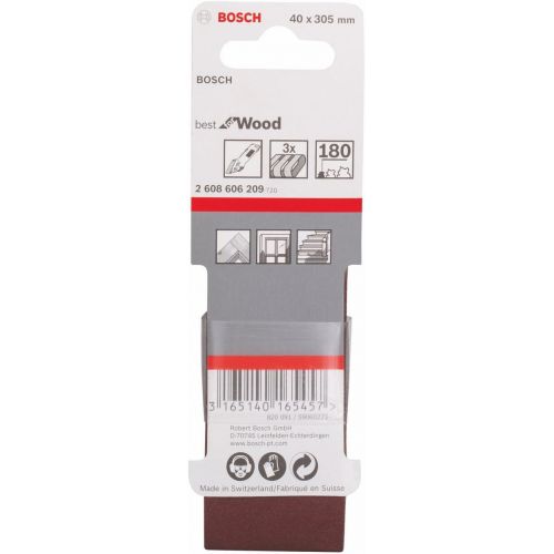  Bosch Professional 2608606209 Belt Compact Sander40x303 G180, Red, 180 Grit