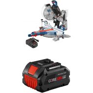 Bosch PROFACTOR 18V SURGEON GCM18V-12GDCN14 Cordless 12 In. Dual-Bevel Glide Miter Saw Kit & BOSCH GBA18V80 CORE18V 8.0 Ah Performance Battery