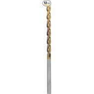 BOSCH TI4135 1/8 In. x 2-3/4 In. Titanium Nitride Coated Metal Drill Bit with 3/8 In. Reduced Shank for Applications in Heavy-Gauge Carbon Steels, Light Gauge Metal, Hardwood,1-Piece
