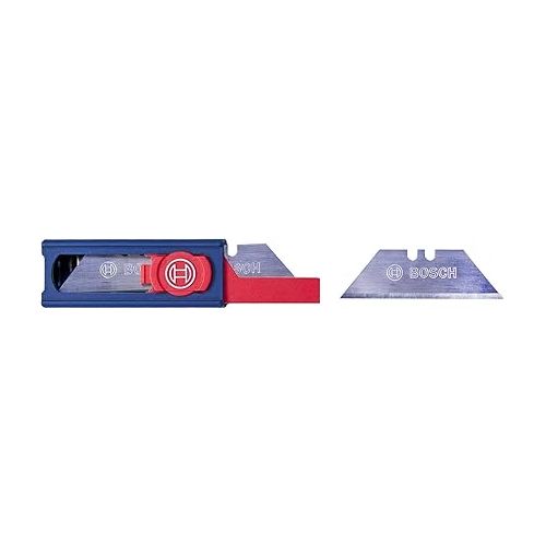  Bosch Professional Ten Replacement Blades for Folding Knife (incl. Trapezoid Blades, one-Hand Dispenser, Safety Transport Box)