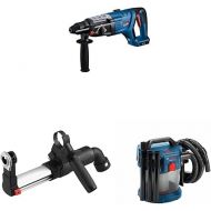 BOSCH GBH18V-28DCN 18V 1-1/8 SDS-plus Rotary Hammer (Bare Tool) with HDC100 HDC100 SDS-Plus Dust Collection Attachment and GAS18V-3N 18V 2.6 Gallon Vacuum (Bare Tool)