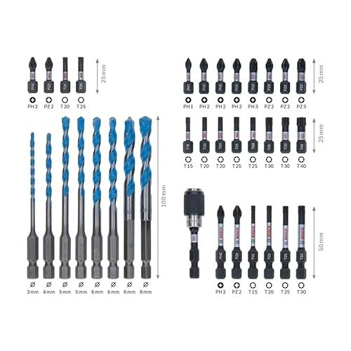  Bosch 2608577147-000 2608577147 35 Piece Drill & Screwdriver Bit Set