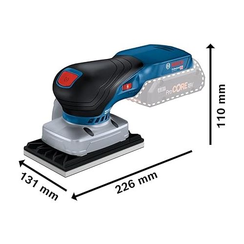  Bosch Professional 18V System GSS 18V-13 Brushless Orbital Sander with Dust Bag 3 Plates in L-BOXX