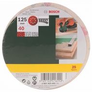 Bosch DIY Schleifblatt verschiedene Materialien fur Exzenterschleifer (25 Stuck, Ø 125 mm, Kornung 40)