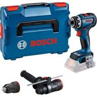 Bosch Professional 18V System cordless drill-driver GSR 18V-90 FC (FlexiClick System, torque (hard screw) of 64 Nm, carbon free motor, 2 speeds, with GFA 18-M, GFA 18-H, in L-BOXX)