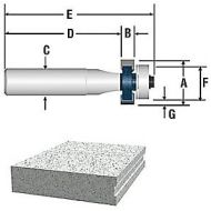 Bosch 85653M 1/16-Inch Depth 1/2-Inch Cut Face Inlay Router Bit 1/2-Inch Shank