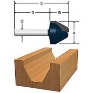 Bosch 85540M 1-Inch Diameter 3/4-Inch Cut Carbide Tipped 60 Degree Lettering Router Bit 1/4-Inch Shank