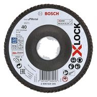 Bosch Professional 2608619201 Angled Flap Disc Best for Metal, X-Lock, X571, Diameter 125 mm, Grit K40