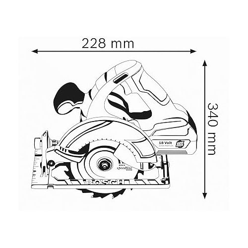  Bosch 060166H000 Scie circulaire Sans fil 18 V