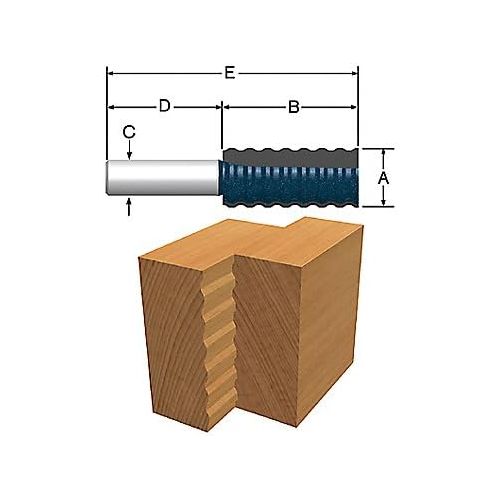  Bosch 85649M 7/8-Inch Diameter 1-7/8-Inch Cut Carbide Tipped A-Line Edge Aligning Router Bit 1/2-Inch Shank