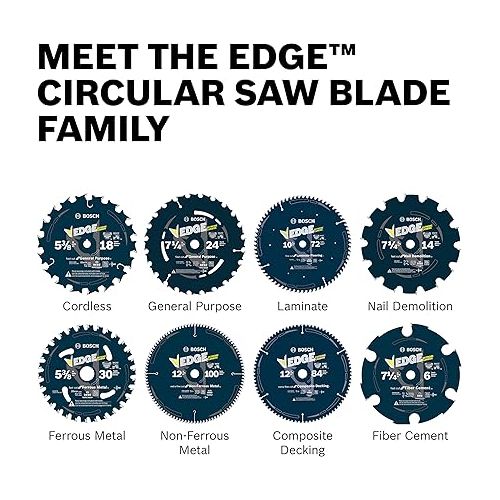  BOSCH DCB1072CD 10 In. 72 Tooth Edge Circular Saw Blade for Composite Decking