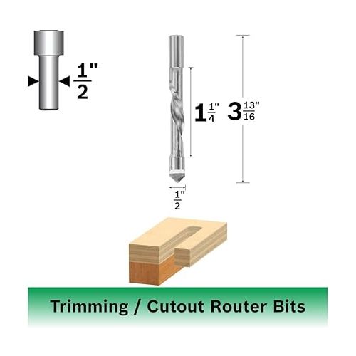  BOSCH 85187 1/2-Inch Pilot Panel Down Spiral Bit