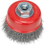 Bosch 2608622098 Cup Brush Crimped Wire, 0.3mm Steel, 70mm x M14, Silver