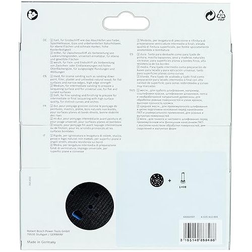  Bosch Professional Multi-Hole Pad (Diameter 150 mm, Soft, Velcro, Accessories for Random Orbital Sanders)