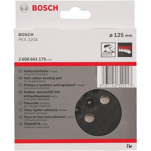  Bosch Professional 2608601175 Grinding Plate for PEX220A, Black, Medium, 125 mm