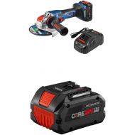 Bosch PROFACTOR 18V SPITFIRE GWX18V-13CB14 Cordless X-LOCK 5-6 In. Angle Grinder Kit & Slide Switch, Includes (1) CORE18V 8.0 Ah Performance Battery + GBA18V80 CORE18V 8.0 Ah Performance Battery