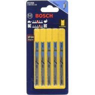 BOSCH U118A 5-Piece 3-1/8 In. 17-24P TPI Basic for Metal U-shank Jig Saw Blades , Blue