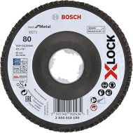Bosch Professional 2608619199 Angled Flap Disc Best for Metal, X-Lock, X571, Diameter 115 mm, Grain K80