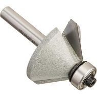 Vermont American 23155 45-Degree Carbide Tipped Chamfer Router Bit, 1/2-Inch Ball Bearing 2-Flute 1/4-Inch Shank