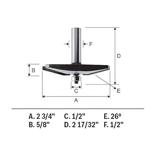  Bosch 85637MC 2-3/4 in. x 5/8 in. Carbide-Tipped Traditional Raised Panel Router Bit