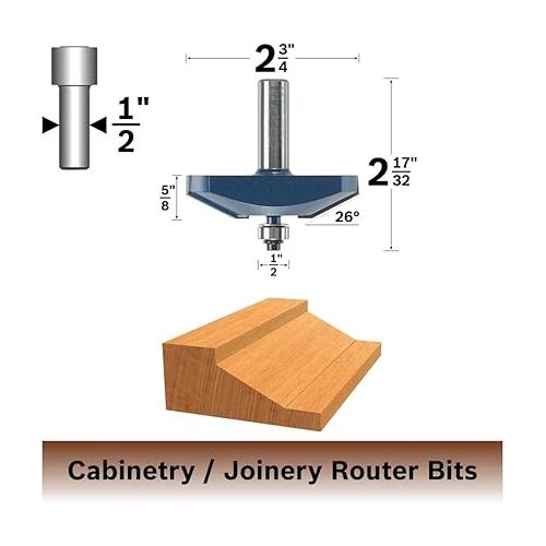  Bosch 85637MC 2-3/4 in. x 5/8 in. Carbide-Tipped Traditional Raised Panel Router Bit