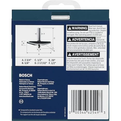  Bosch 85637MC 2-3/4 in. x 5/8 in. Carbide-Tipped Traditional Raised Panel Router Bit