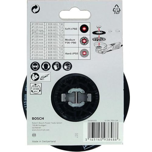  Bosch Professional 2608601712 Support Plate Medium Hard X-Lock Diameter 115 mm