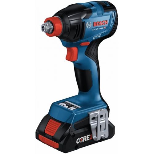  BOSCH GXL18V-227B25 18V 2-Tool Combo Kit with Connected-Ready Two-In-One 1/4 In. Bit/Socket Impact Driver/Wrench, 1/2 In. Hammer Drill/Driver and (2) CORE18V® 4 Ah Advanced Power Batteries